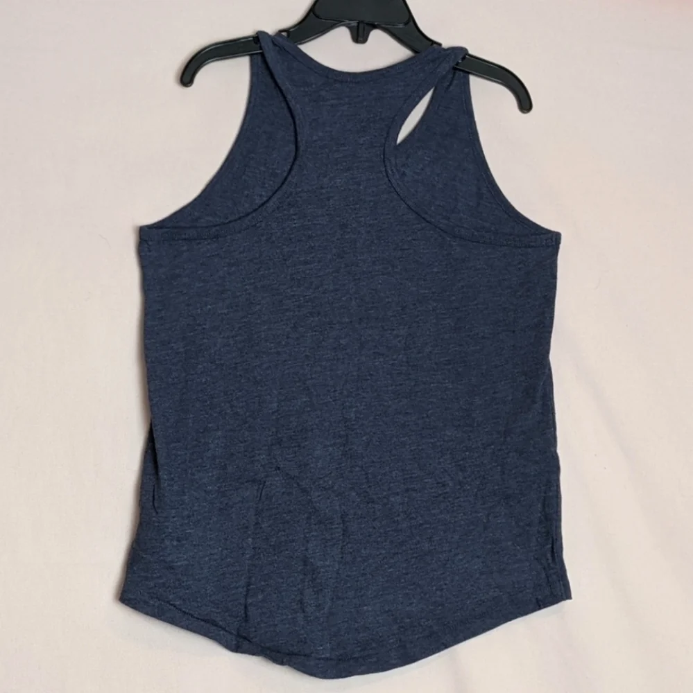 Old Navy Blue and Gold Racer Back Music Tank Top size Medium 8